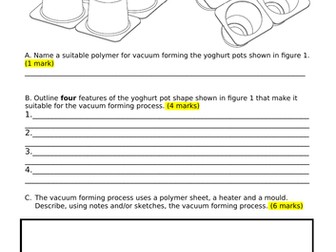 Edexcel A-Level New Specification Product Design Mock Exam