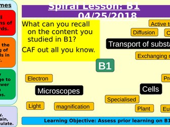 Biology B1 Cells Revision Independent Graded Activity