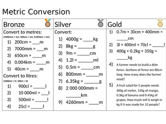 Metric Conversion Differentiated