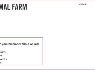 Animal Farm Revision (9-1)