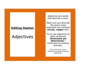 Editing stations for writing