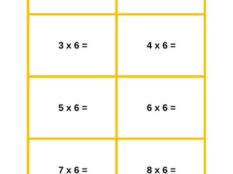 Times tables Quiz Quiz Trade cards