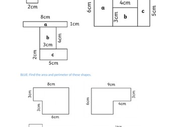 Differentiated Perimeter and Area of Compound Shapes with Reasoning Activities