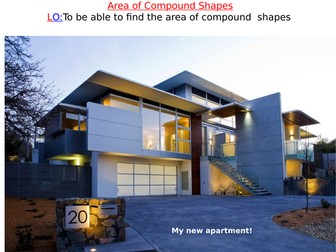 Area and perimeter of compound shapes real-life problem: Home improvement.