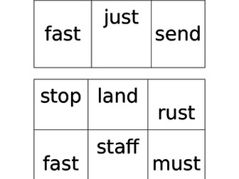 Phonics-blends bingo