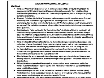 OCR Philosophy of Religion Knowledge Organiser Year 12 AS-Level A-Level