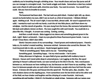 AQA English Language Paper One - Kite Runner