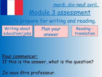 French Studio 3 Rouge module 3 Assessment Preparation