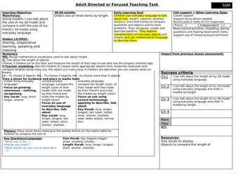 EYFS planning on comparing length