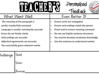 Translation Marking Grid - Reduce Workload!
