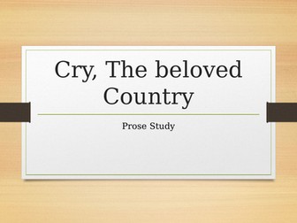 Cry, The Beloved Country Absalom
