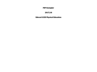 Edexcel GCSE PE - PEP example