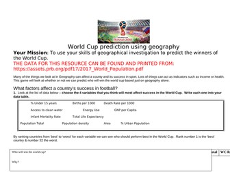 Using Geography to predict the world cup