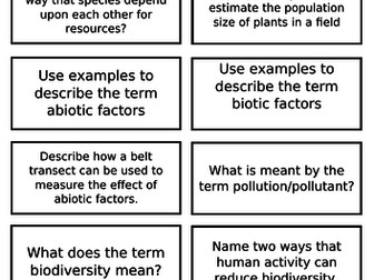 Edexcel GCSE (9-1) Combined science revision flashcards for Biology topic CB9