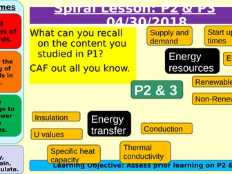 Physics P2 & P3 Energy Revision Independent Graded Activity