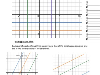 Basics of graphs - vertical, horizontal, parallel and gradients