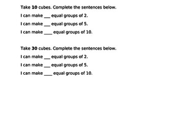 Year 1 Make Equal Groups - grouping