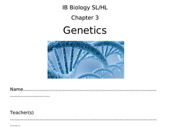 IB Biology CHapter 3 Booklet
