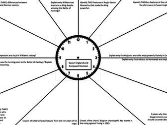 Saxon & Norman GCSE Revision Clocks