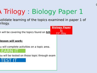 AQA Trilogy Paper 1 Biology Revision