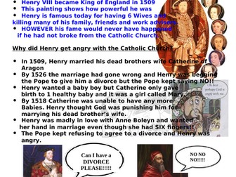 The Reformation - Henry breaking from Rome