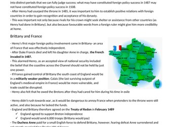 The Tudors (A Level): Henry VII Foreign Policy Notes