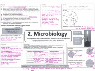 Microscopy and microbiology required practical revision 9-1 AQA