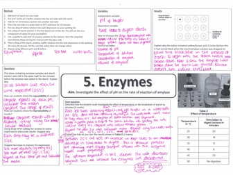 Enzymes, osmosis, food tests required practical revision 9-1 AQA