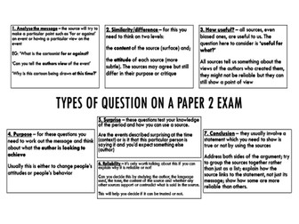 Revision Tips - Paper 2 Sources