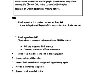 An initial assessment for English GCSE