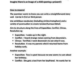 GCSE imaginative writing exemplar