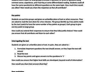 Teaching strategy ideas