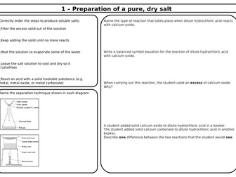 AQA GCSE (9-1) Chemistry Required Practical Revision (COMBINED HIGHER)