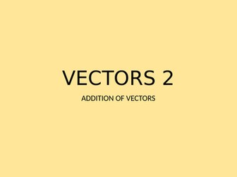 Vectors and Scale diagrams