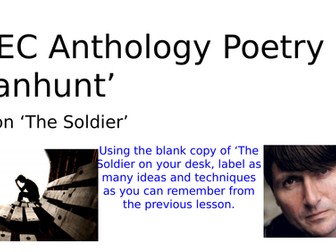 WJEC Anthology Poetry: 'Manhunt' by Simon Armitage