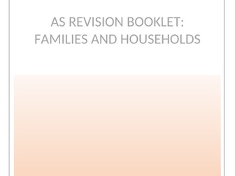 Families and Households Sociology AQA revision guide and workbook