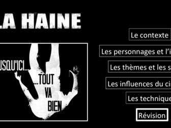 La Haine- Movie Study/ Etude du film- Revision/ summary sheets/ cheat sheets- A Level French