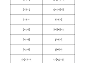 Adding fractions mastery style worksheet with answers