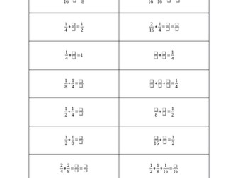 Adding fractions mastery style worksheet with answers