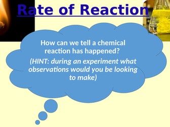 GCSE Chemistry Rate of Reaction foundation tier