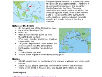 Mount Pinatubo Philippines Volcano Case Study