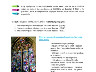 GCSE English Language (AQA) Exam Revision: Paper 1 Guide on how to answer Questions 2-4