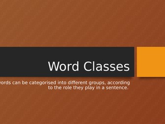 Word Classes