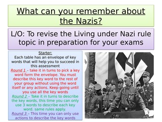 Revision quiz for living under Nazi rule GCSE