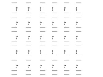 Single digit add and subtract