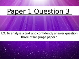 AQA language paper 1 question 3