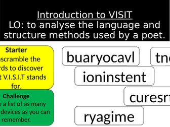 Unseen Poetry - Using VISIT