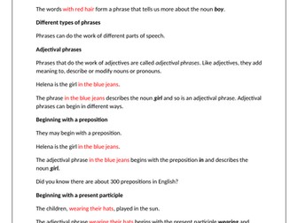 Adjectival Phrases