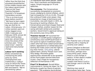 The 1979 Election: PPT Presentation and Essay Plan