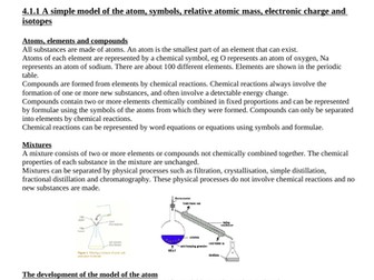 AQA - GCSE Chemistry-Paper 1 Revision Notes